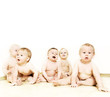 Group of adorable toddlers looking at something
