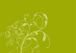 vecteur série - plante sur un fond vert