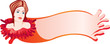Beauty elegance girl banner