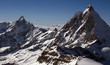 Two peaks in Alps. Bernese Oberland region Two peaks in Alps. Bernese Oberland region