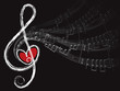 treble love and music notes treble love and music notes