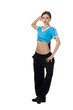 Young woman exercising