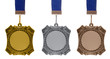 Set of medals isolated on white