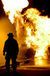 Photo: Fire Fighter and Flames Fire Fighter and Flames