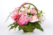Various flowers in basket