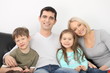 happy young family