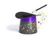 magic hat and wand with clipping path magic hat and wand with clipping path