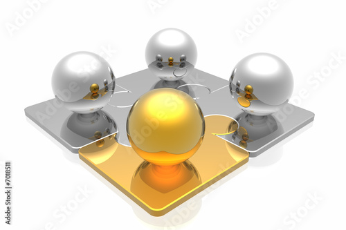 golden leader and business team