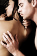 Intimate lovers embrace