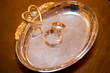 canvas print picture Wedding rings (close-up)