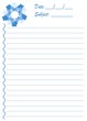 Blue Snowflake Stationery
