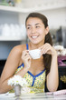 Young woman in cafe
