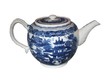 A Blue and White Design Tea Pot.