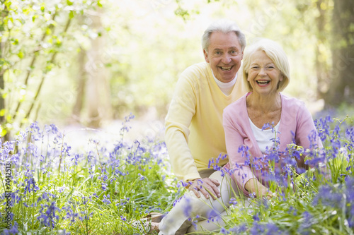Photo: Senior couple in bluebell woods Senior couple in bluebell woods