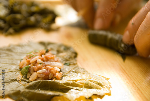Photo: Stuffed grape leaf Stuffed grape leaf