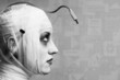 spooky female mime