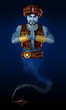 Genie from lamp. 3D render.