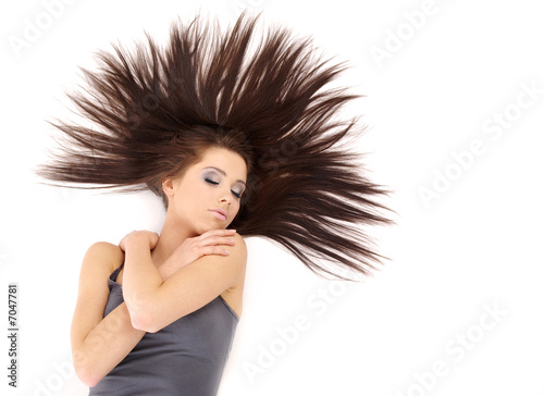 woman with long hair