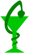 Vecteur : Caducée de pharmacie vert Caducée de pharmacie vert