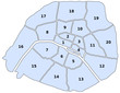 Carte des arrondissements de Paris Carte des arrondissements de Paris