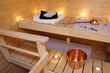 Interior of a Finnish sauna Interior of a Finnish sauna