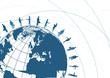 Business background with world Business background with world