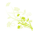 green flower design - vector shape