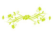 green flower arabesque - vector shape