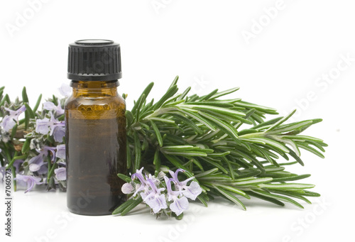 Photo: Rosemary essential oil Rosemary essential oil