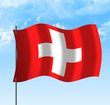 Drapeau de la Suisse , Confédération , ciel et vent
