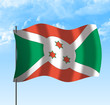 Drapeau du Burundi, ciel et vent