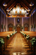 isle of a church on a wedding day