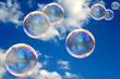 Soap bubbles on blue sky Soap bubbles on blue sky