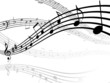 Abstract musical lines with notes. Vector illustration Abstract musical lines with notes. Vector illustration