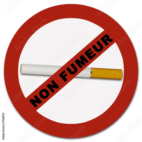 Illustration : Panneau Non fumeur cigarette Panneau Non fumeur cigarette