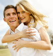 Happy couple dating