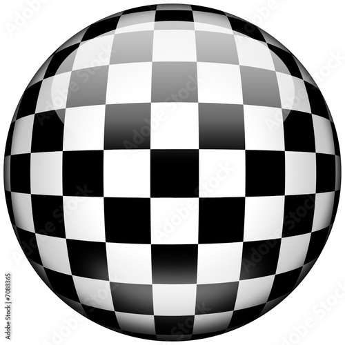 Drapeau damier 3D