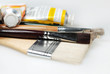 Paint Brushes with paint tubes