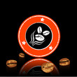 Coffee Label and Beans Coffee Label and Beans