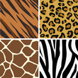 Seamless tiling animal print patterns