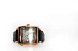 Watch with black face on white background Watch with black face on white background