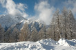 montagna innevata
