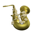 Illustration: saxophone 3d illustration saxophone 3d illustration