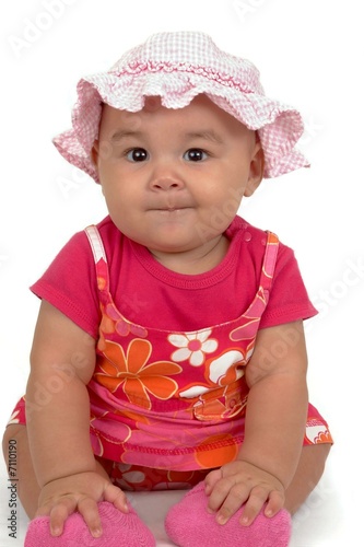 Cute Baby Girl Clothes on Cute Baby Girl In A Pink Dress    Cantor Pannatto  7110190   See