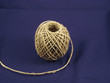 hank of rope isolated on blue background