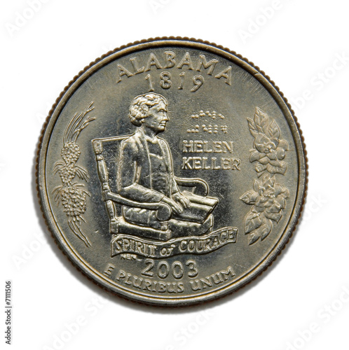 Photo: USA Alabama quarter dollar USA Alabama quarter dollar