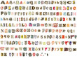 Torn newspaper letters alphabet