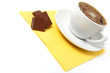 black coffee in cup / isolated