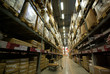 warehouse corridor and handcart
