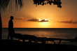 sunset with a man in silhouette